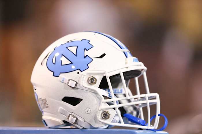 UNC football helmet